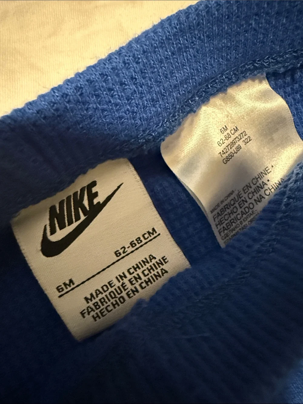 Nike Baby White & Royal Blue One-Piece Set